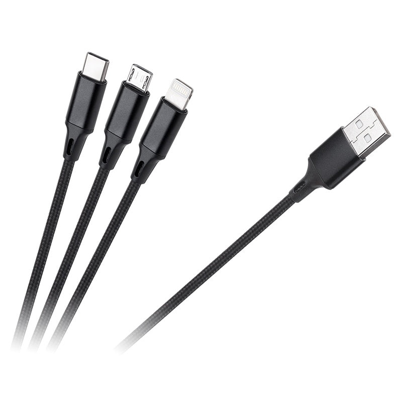 Cablu 3 in 1 Rebel cu USB