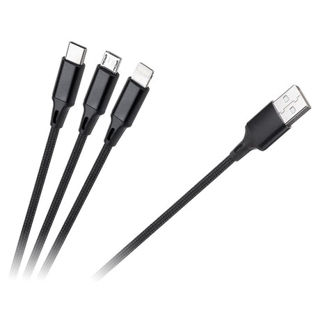 Cablu USB 3 in 1 100CM Rebel