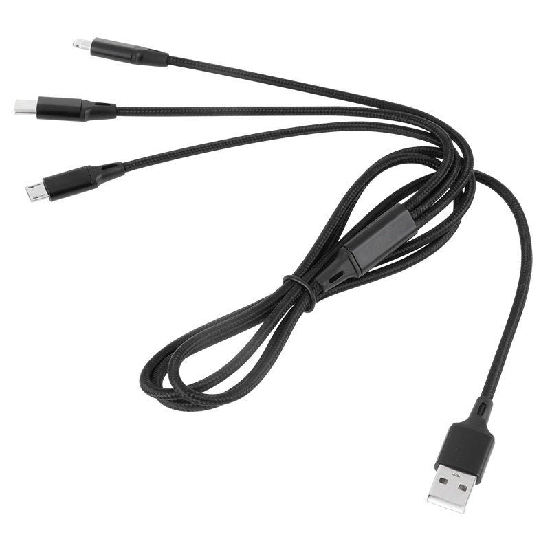 Cablu 3 in 1 Rebel cu USB