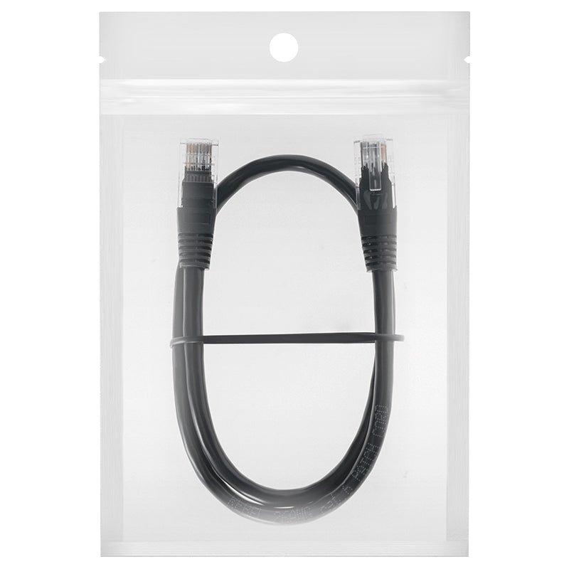 Cablu Patchcord UTP CAT6 0.5M Negru Rebel