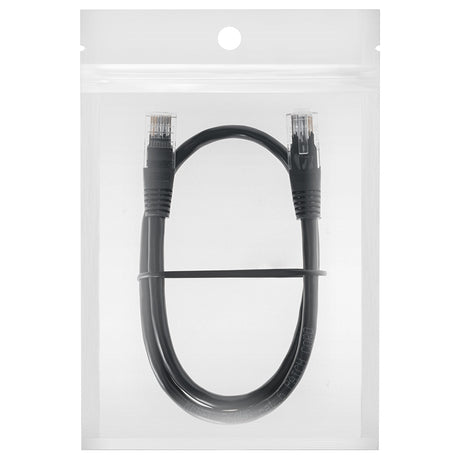 Cablu Patchcord UTP CAT6 0.5M Negru Rebel