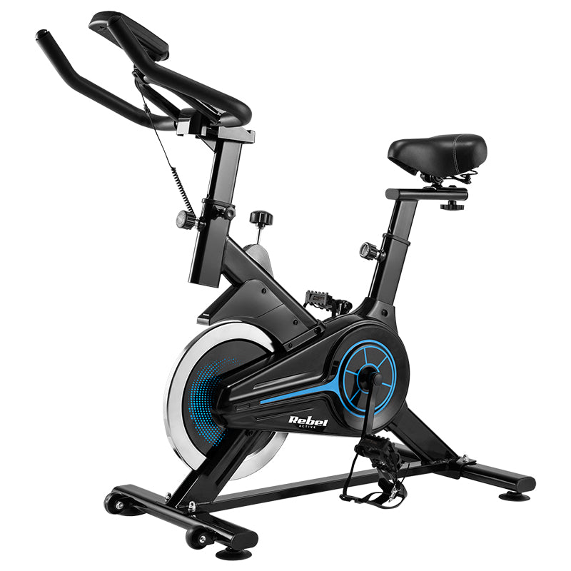 Bicicleta Spinning Active Rebel cu afisaj LCD si baterie reincarcabila