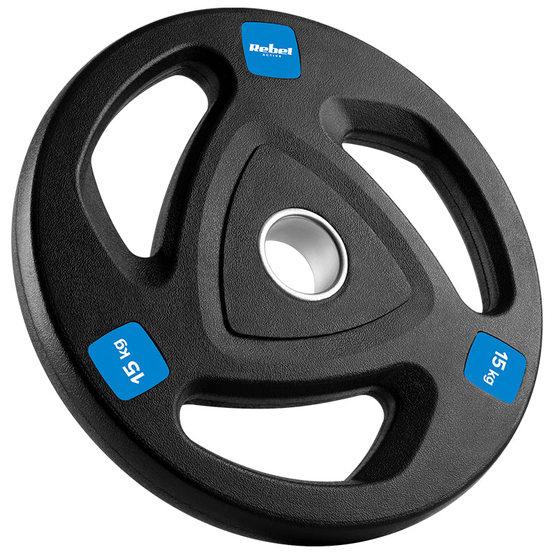 Disc Greutate Fonta Cauciucata Set 2 Kg Rebel x 15