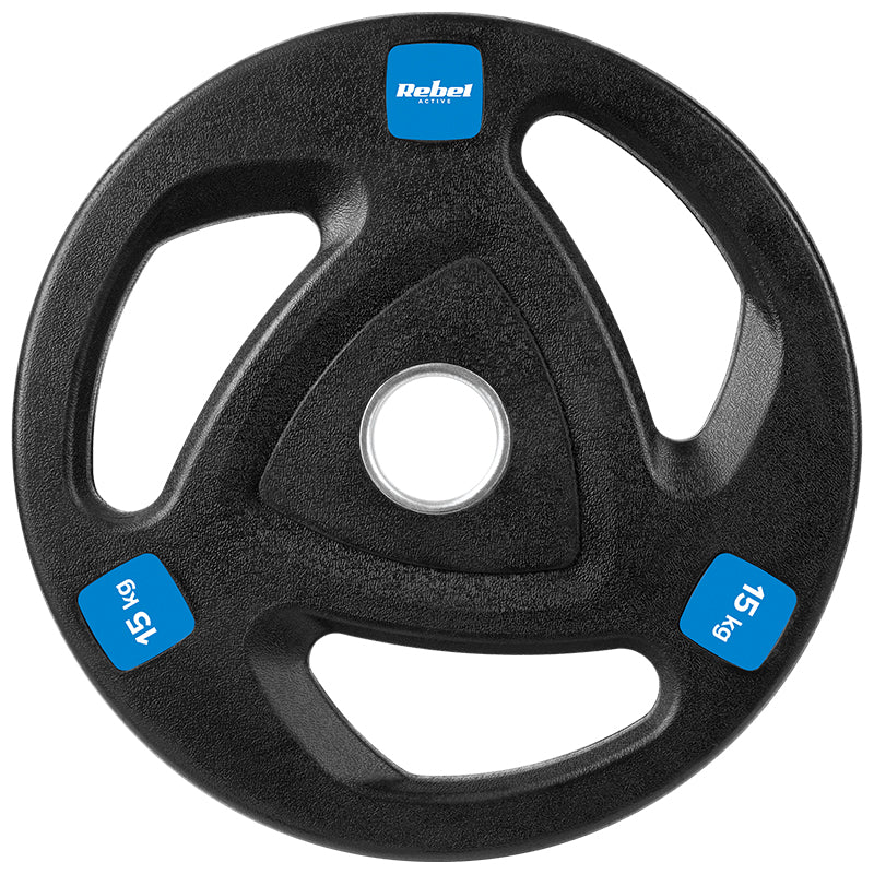 Disc Greutate Fonta Cauciucata Set 2 Kg Rebel x 15