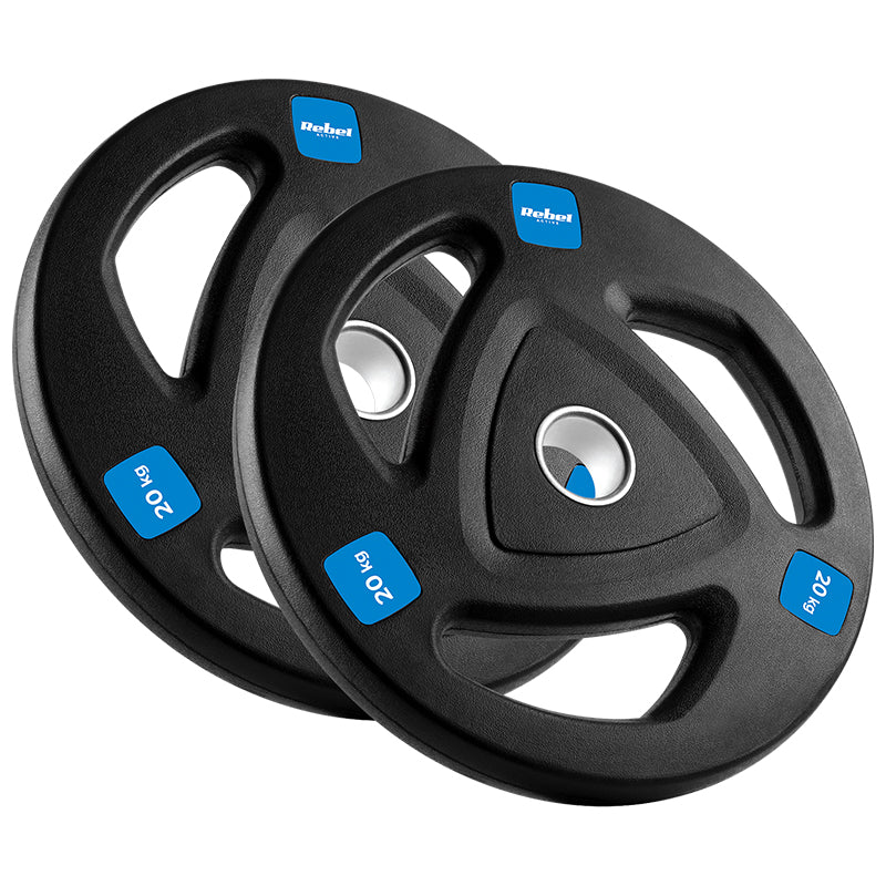 Disc Greutate Fonta Cauciucata Set 2 Kg Rebel x 20
