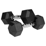 Gantere Dumbbell Hex Fonta Cauciucata 2x7kg Activ Rebel