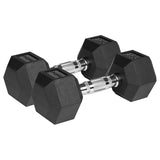 Gantere Dumbbell Hex Fonta Cauciucata 2x9kg Activ Rebel