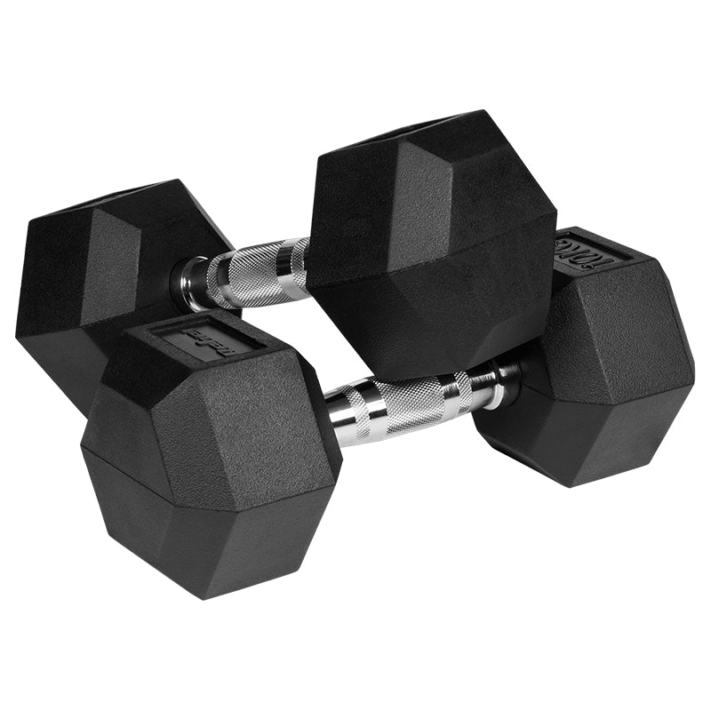 Gantere Dumbbell Hex Fonta Cauciucata 2x10kg Acti Rebel