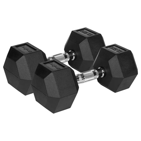 Gantere Dumbbell Hex Fonta Cauciucata 2x12.5kg AC Rebel