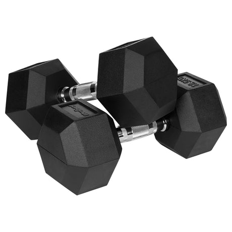 Gantere Dumbbell Hex Fonta Cauciucata 2X12.5KG Rebel AC