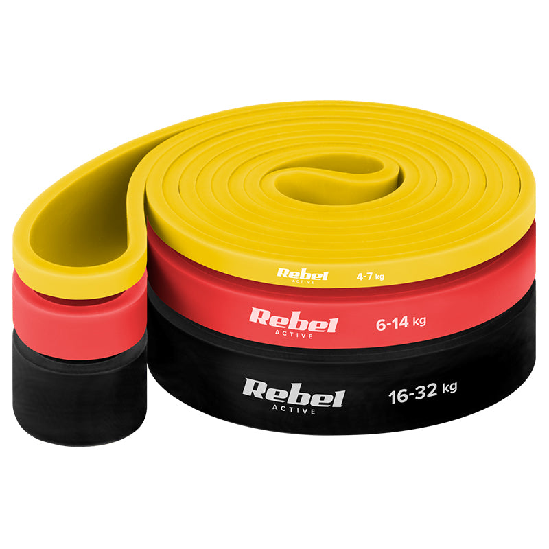 Set 3 Benzi Elastice Latex Power Band Rebel