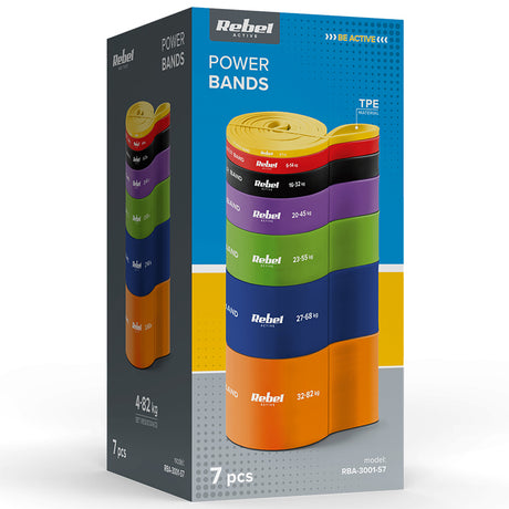 Set 7 Benzi Elastice Power Band 4-82KG Rebel Active