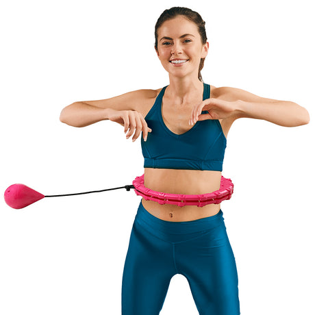Cerc Fitness Smart Hula Hoop 50 CM Roz Rebel Active