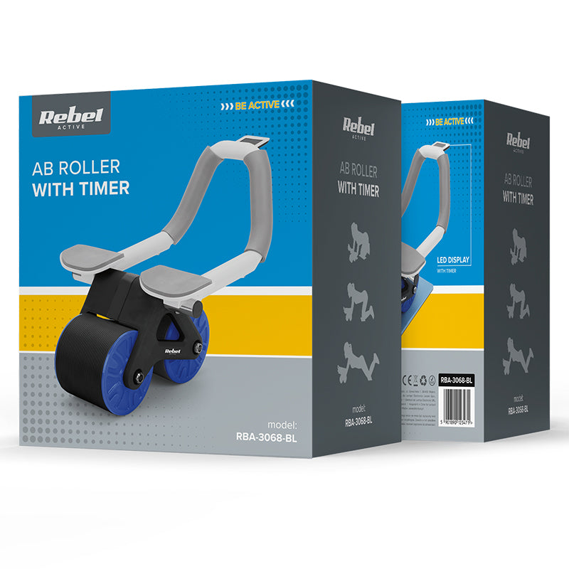 Roata Abdominala Cronometru Ab Wheel Albastru Rebel Act