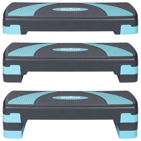 Stepper Aerobic 3 Nivele Gri Albastru Active Rebel