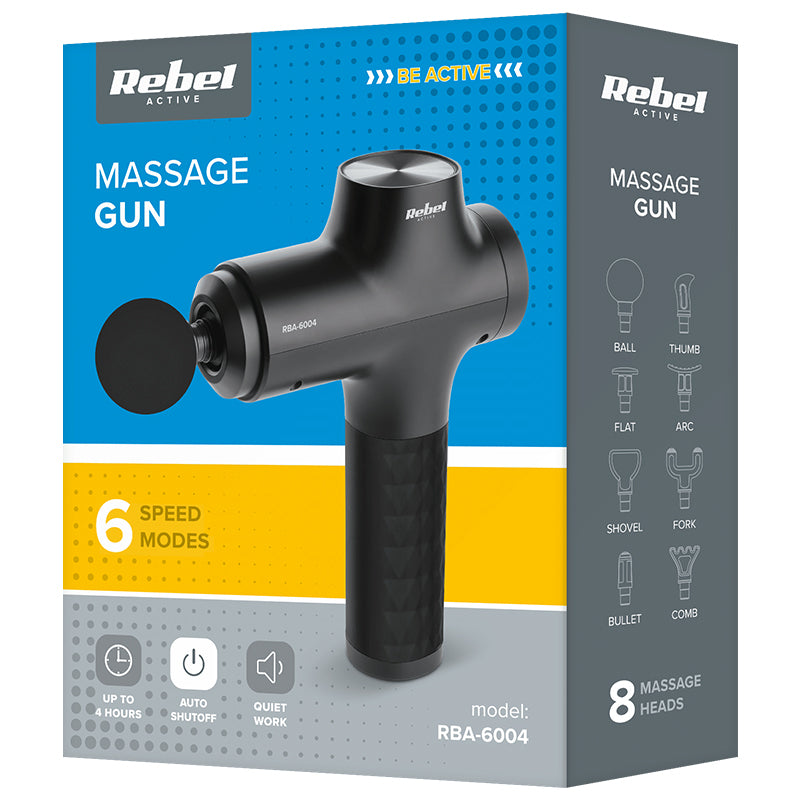 Aparat Masaj Tip Pistol Active Rebel cu baterie 1800 mAh si USB