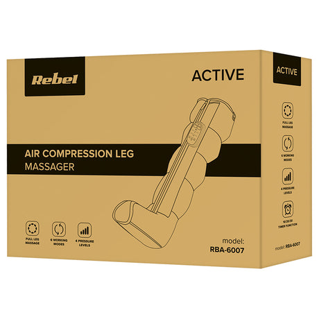 Aparat Masaj Picioare Drenaj Limfatic Active Rebel cu baterie 3000 mAh si USB