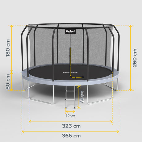Trambulina 12ft Active Rebel