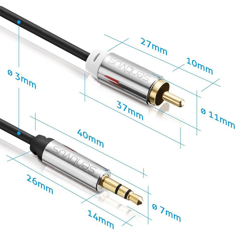 Cablu Audio 3.5 Tata - 2xrca Tata