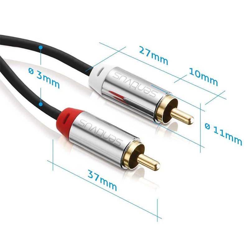 Cablu Audio 2xrca Tata - 2xrca Tata cu Sunet Stereo