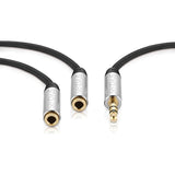 Cablu 3.5 Tata - 2x 3.5 Mama
