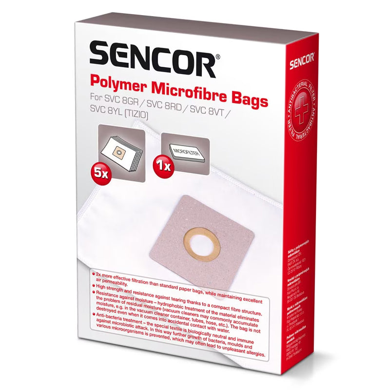 Set 5 Saci Microfibra Aspirator Svc 8 Sencor