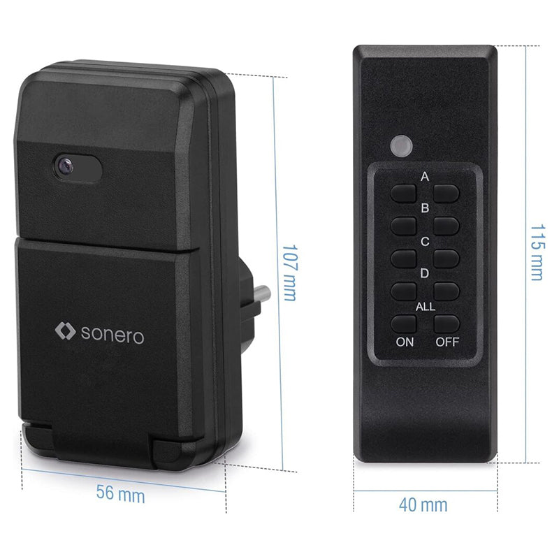 Set 2 Prize Exterior cu Telecomanda 1100W Sonero