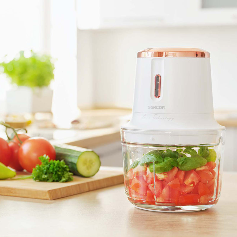 Tocator Chopper Cordless 500ml Sencor cu baterie reincarcabila si USB