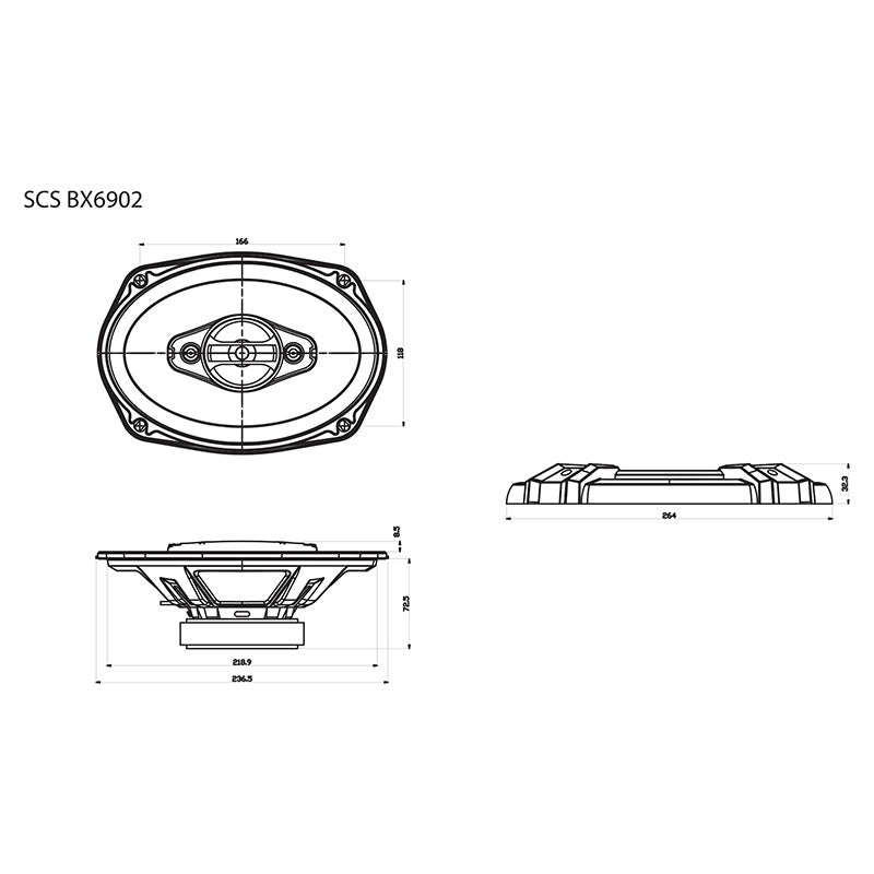 Difuzoare Auto 4 Cai 6x9 Inch Sencor cu Sunet Stereo
