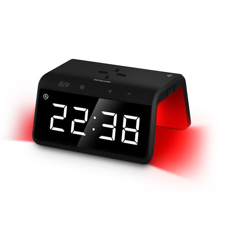 Ceas Digital cu Incarcare Sencor cu alarma, incarcare wireless, baterie reincarcabila si USB