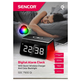 Ceas Digital cu Incarcare Sencor cu alarma, incarcare wireless, baterie reincarcabila si USB