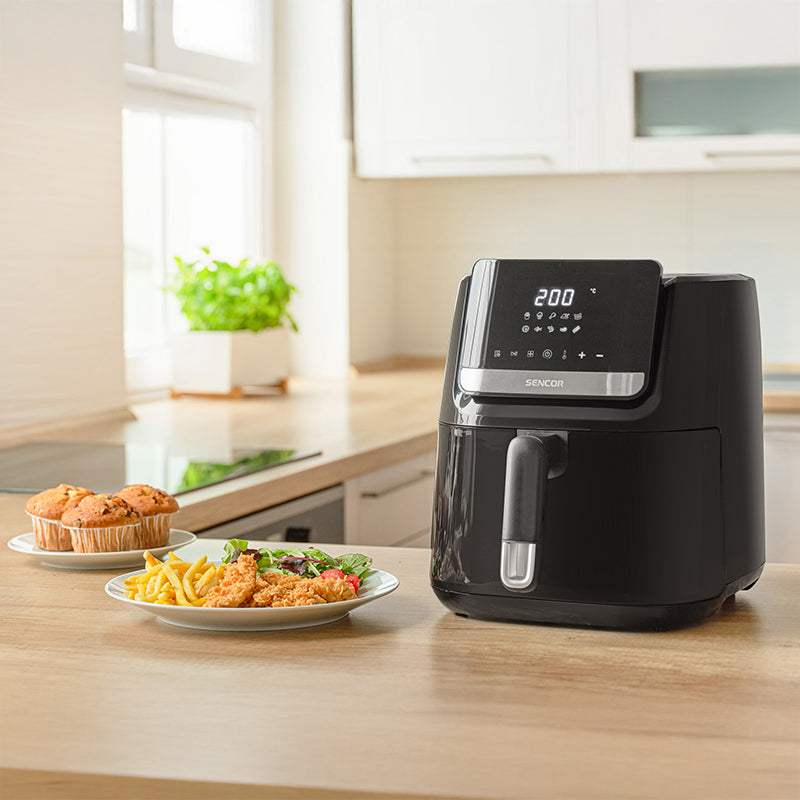 Friteuza Digital Airfryer 6.5l Sencor cu alarma si afisaj LED