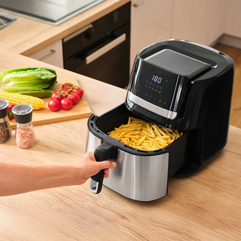 Friteuza Smart Digital Airfryer 6.5l Sencor cu DAB+, alarma si afisaj LED