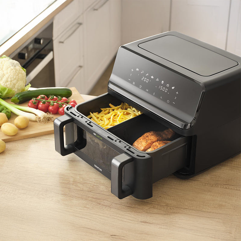 Friteuza Dubla Digital Airfryer 2x4.5 Sencor L 2700W