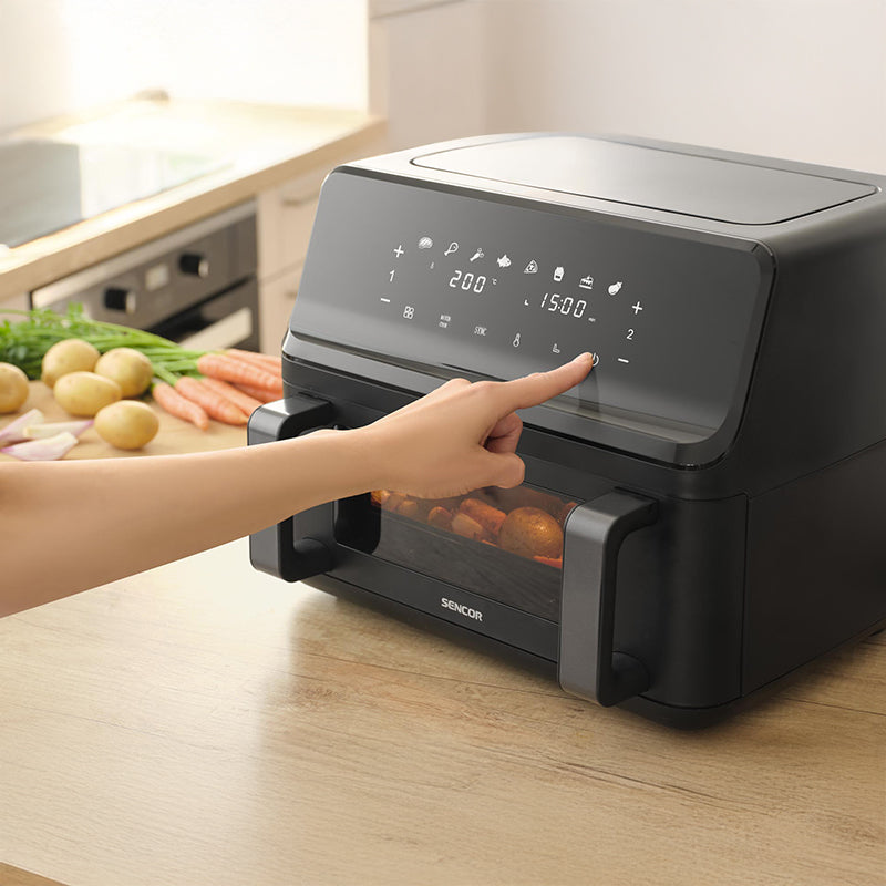 Friteuza Dubla Digital Airfryer 2x4.5 Sencor L 2700W