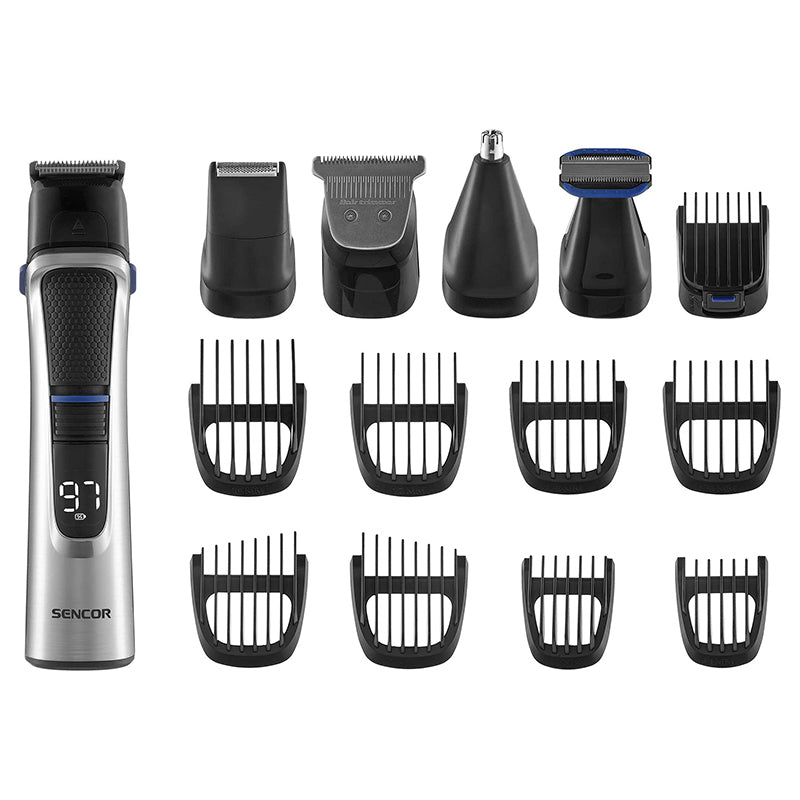 Multigroom Set Ingrijire 14 in 1 Sencor cu DAB+, baterie 1200 mAh si USB