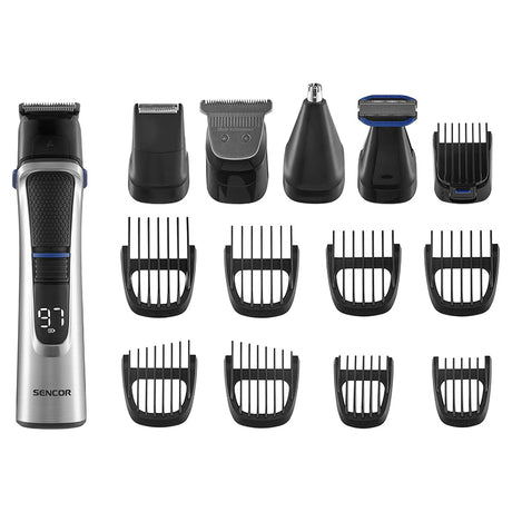 Multigroom Set Ingrijire 14 in 1 Sencor cu DAB+, baterie 1200 mAh si USB