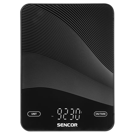 Cantar de Bucatarie Sticla Securizata Sencor cu afisaj LED, baterie 250 mAh si USB