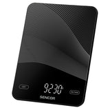 Cantar de Bucatarie Sticla Securizata Sencor cu afisaj LED, baterie 250 mAh si USB