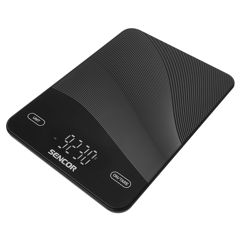 Cantar de Bucatarie Sticla Securizata Sencor cu afisaj LED, baterie 250 mAh si USB