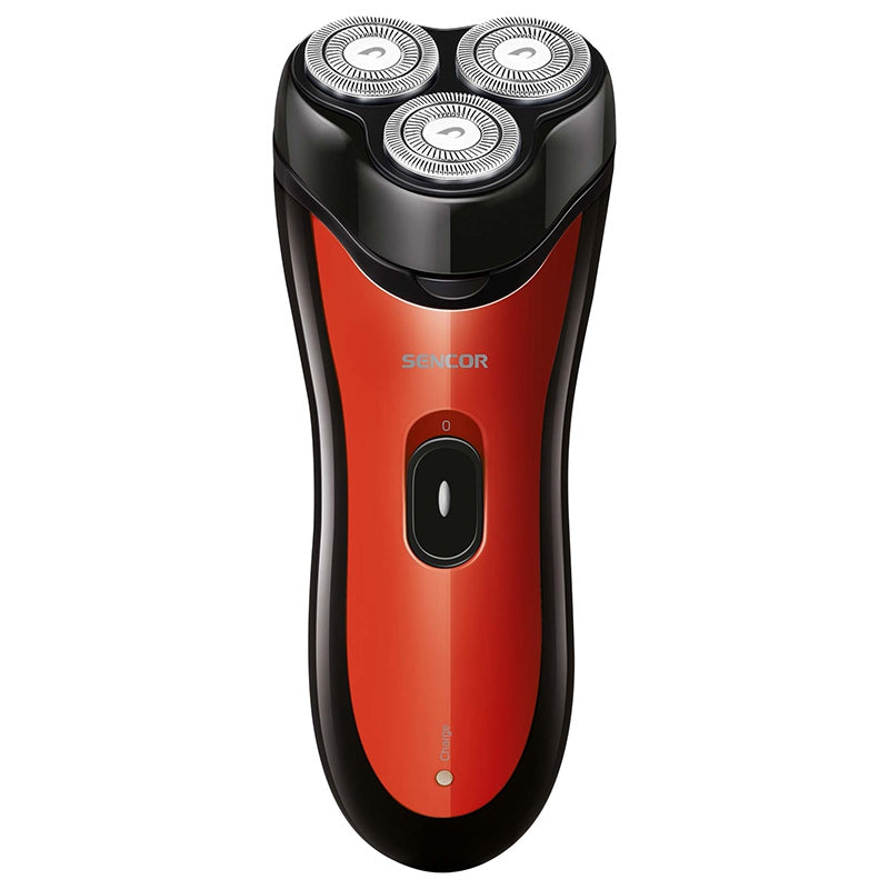 Aparat de Ras Rotativ Rosu Sencor cu baterie 600 mAh
