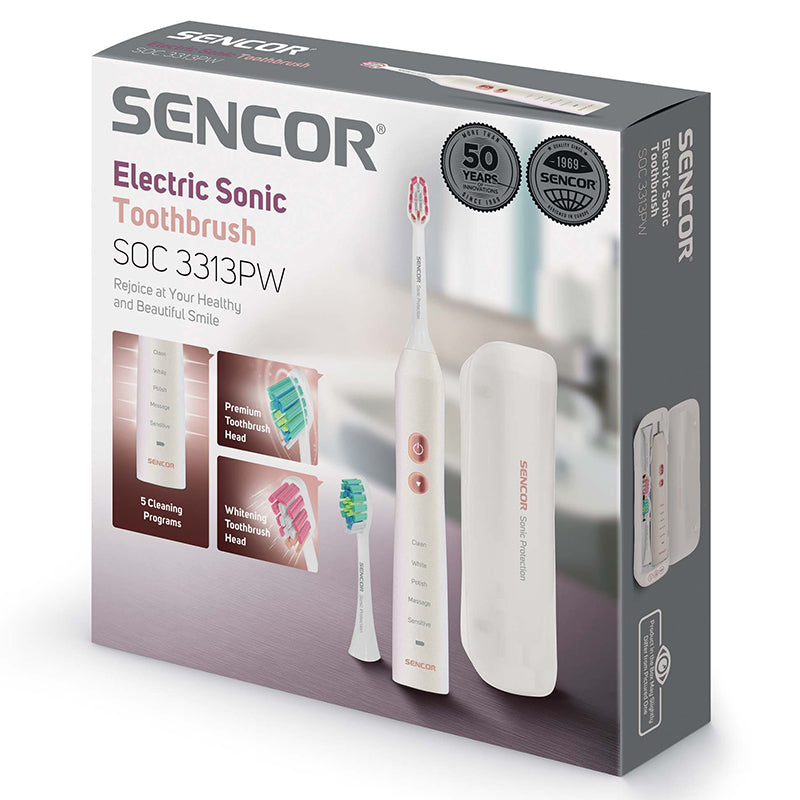 Periuta Electrica Sonica Sencor cu baterie reincarcabila, USB si Rezistenta la Apa