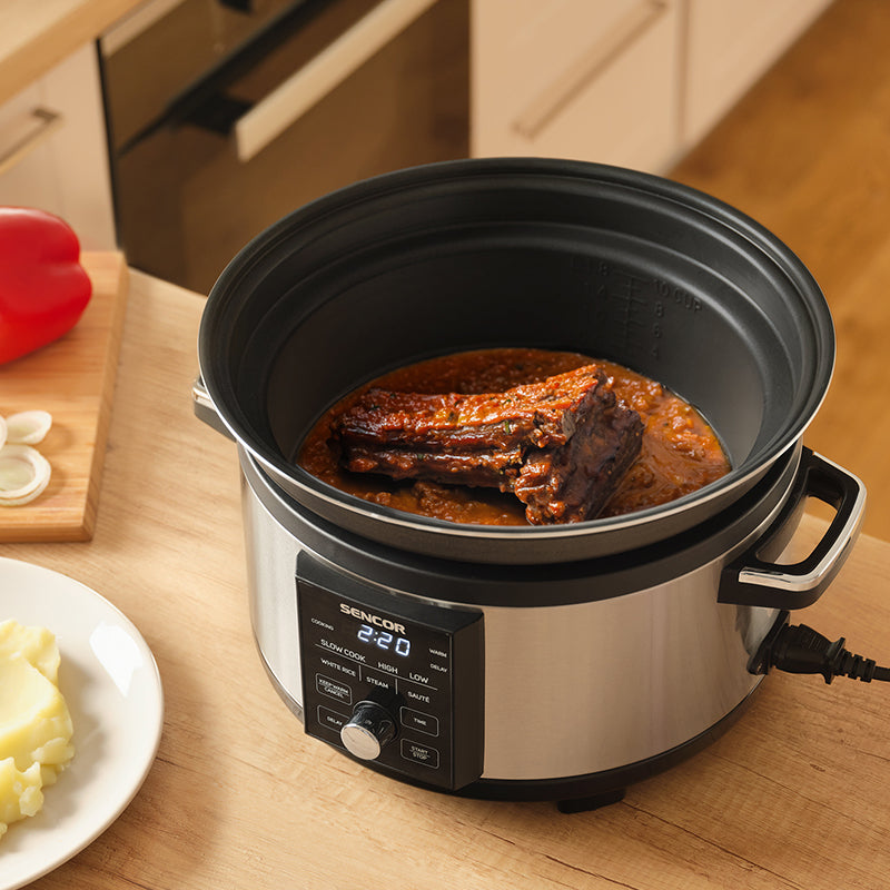 Slow Cooker 5.5l Sencor cu DAB+