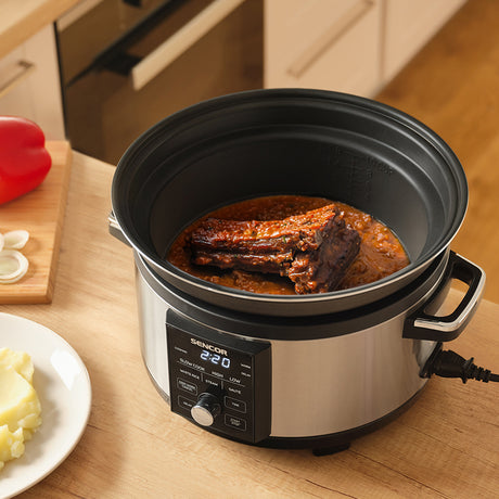 Slow Cooker 5.5l Sencor cu DAB+
