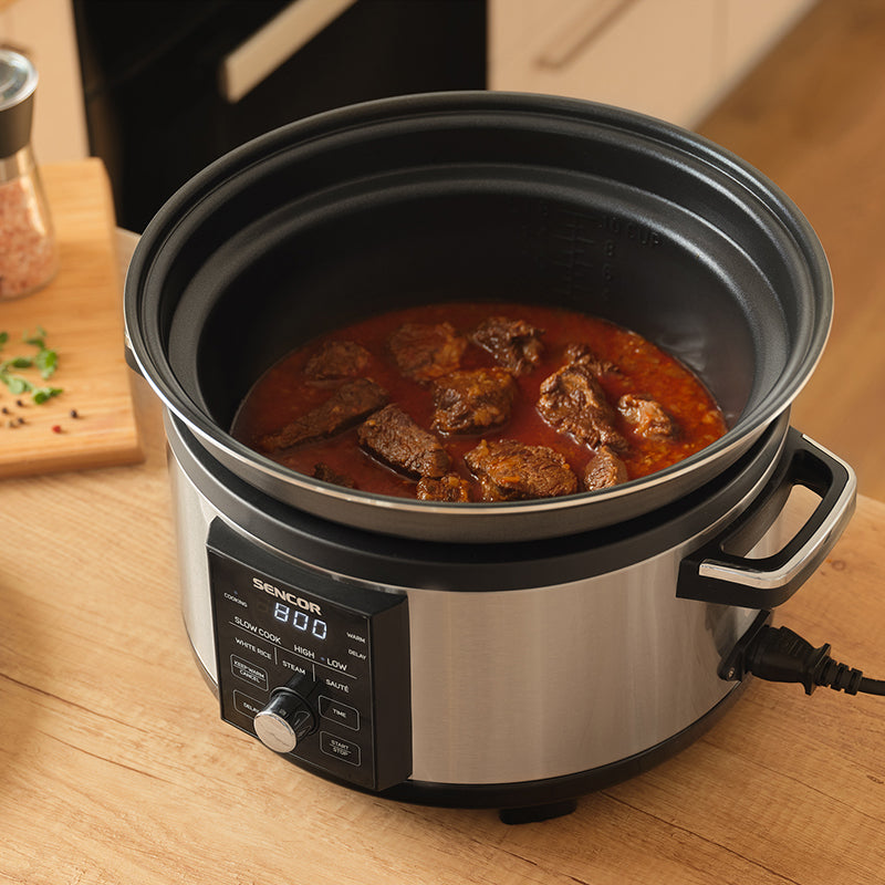 Slow Cooker 5.5l Sencor cu DAB+