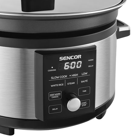 Slow Cooker 5.5l Sencor cu DAB+