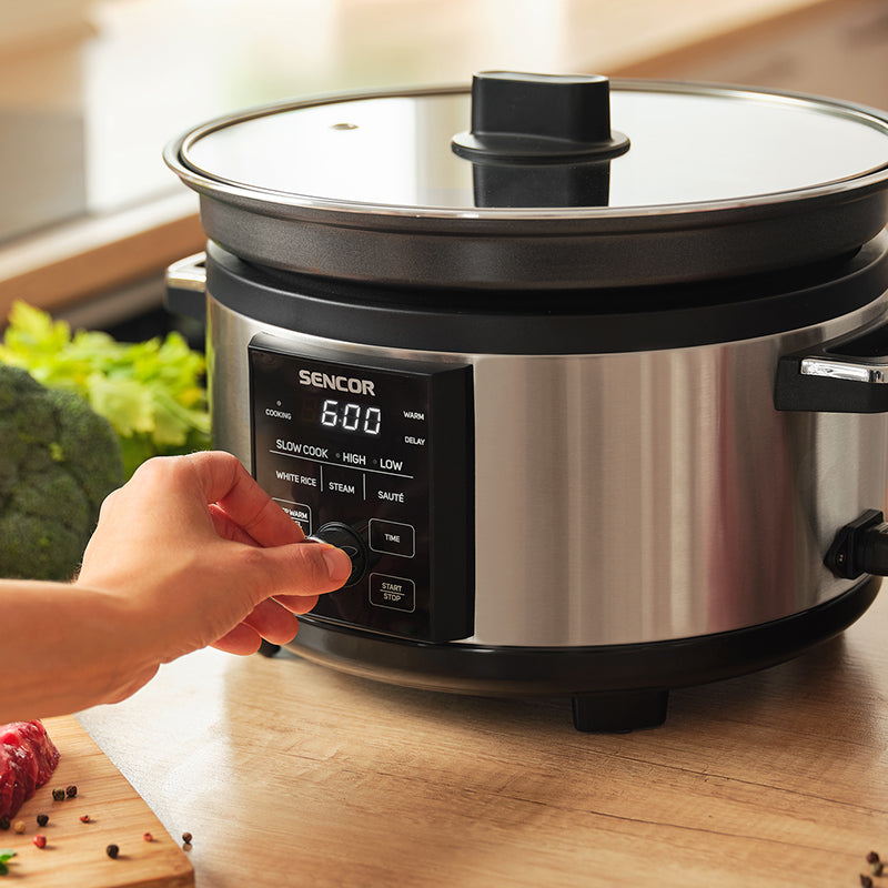 Slow Cooker 5.5l Sencor cu DAB+