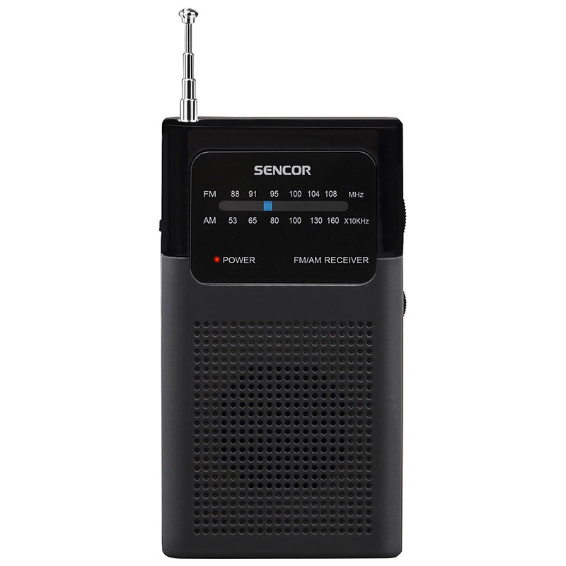 Mini Radio Portabil Negru Sencor cu radio FM