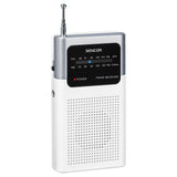 Mini Radio Portabil Alb Sencor cu radio FM