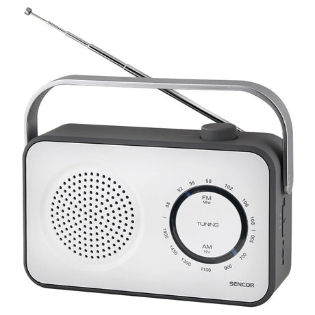 Radio Portabil AM/FM Cauciucat Alb Sencor